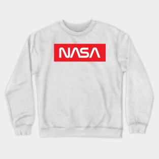 NASA Box Logo - Red 2 Crewneck Sweatshirt